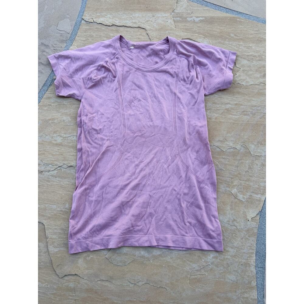 Lululemon Swiftly Short Sleeve Shirt Top Womens 10 Pink